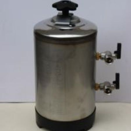 5 literes manuális vízlágyító gyantával feltöltve 3/4″-es csapokkal