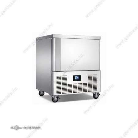 Sokkoló hűtő fagyasztó 5 tálcás GN1/1 és 600×400 EVCO HACCP digitális vezérlő