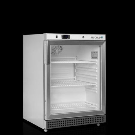 Tefcold (dán) UR200SG  üvegajtós hűtővitrin, 130 literes